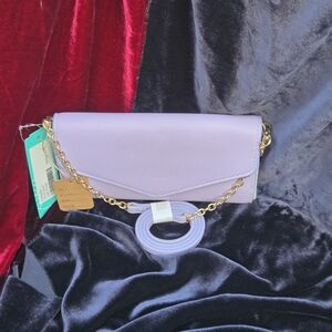 Campsite Elisa Light Purple Clutch Crossbody w/ Chain Strap NWT